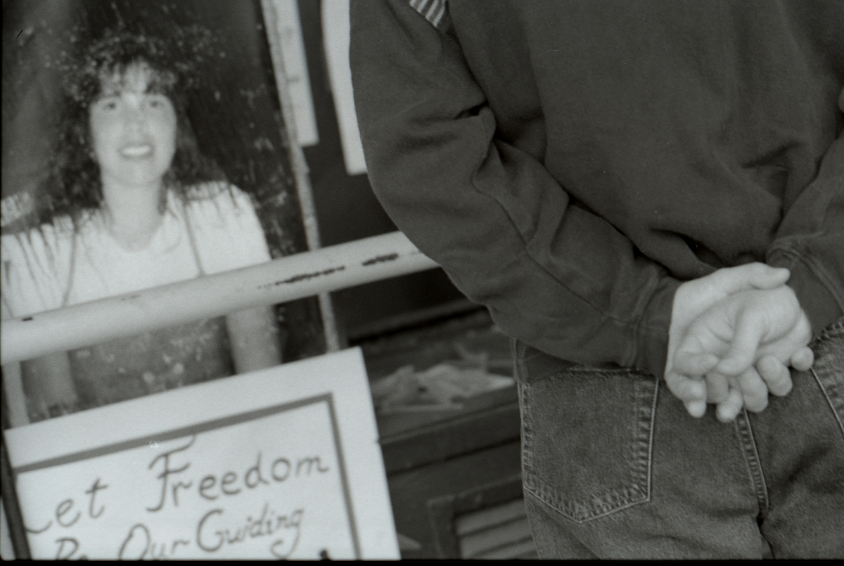 Quiet observer of the thousands of "Missing" posters, October 2001