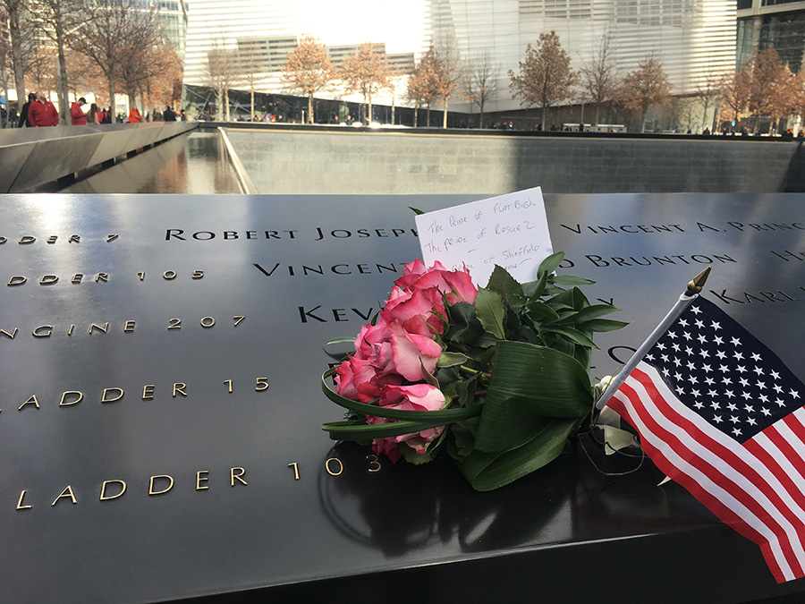 National September 11 Memorial & Museum - Flowers were placed at the Survivor  Tree on the 9/11 Memorial for the victims of the Manchester bombing. Our  thoughts and prayers are with the