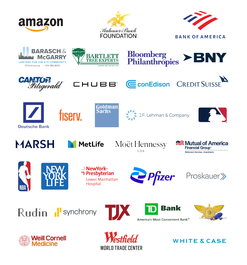 Graphic showing assortment of corporate logos