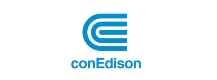 Blue and white conEdison logo