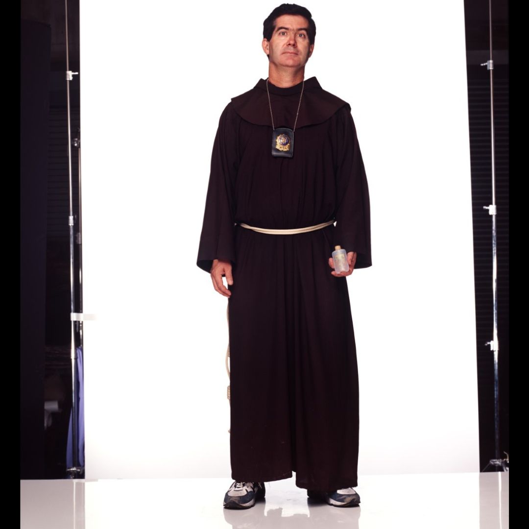 Life-sized Polaroid portrait of Father Brian Jordan