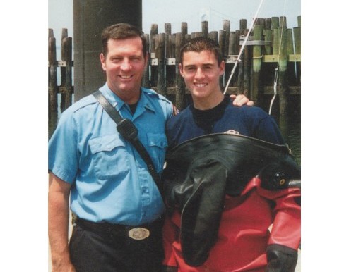 Kevin (father) with James (son).